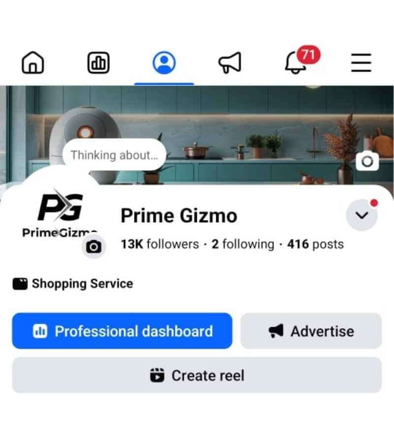 Prime Gizmo Facebook profile